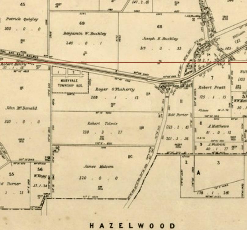 Titles plan of the Morwell district