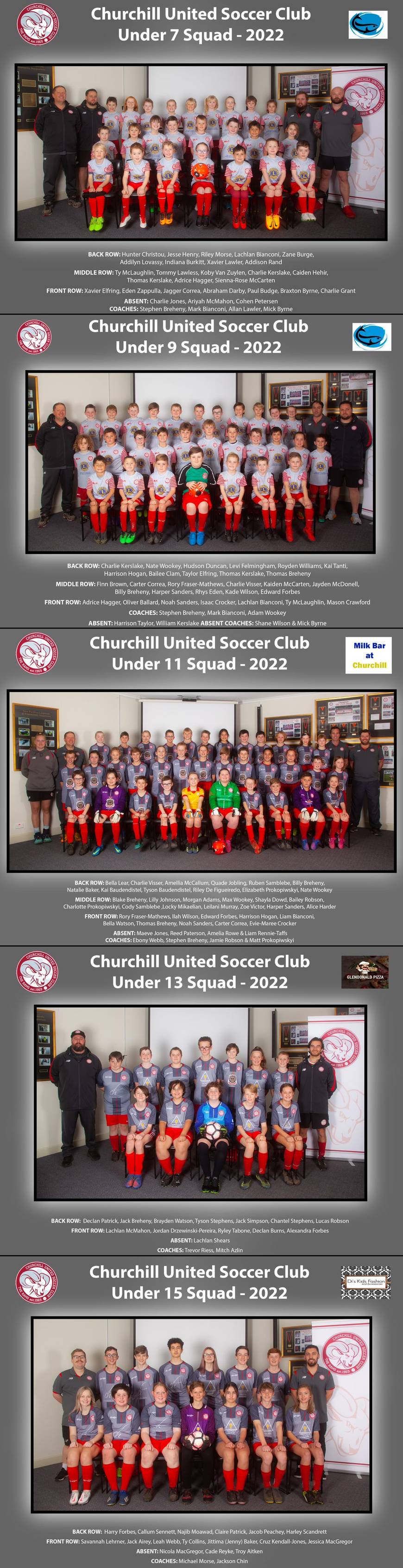 RAMS soccer team photos for 2022