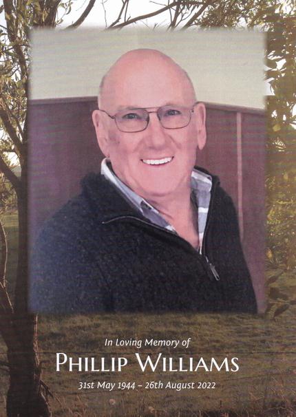 Phil Williams (Funderal booklet Cover)