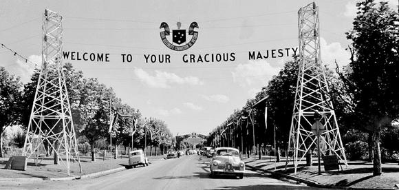 The Royal Tour of 1954 - Welcome Banner