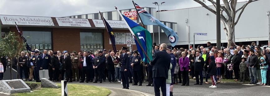 General scene of the ANZAC 2024 Morwell Service