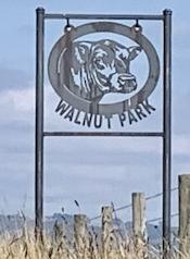 Current sign of Walnut Park farm