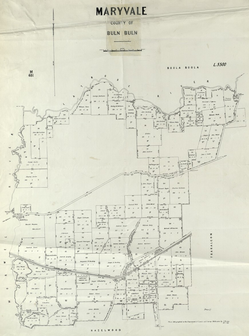 Map of Mayvale, showing Hazelwood to the south