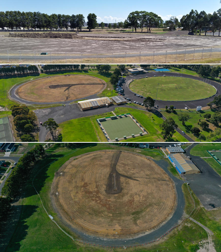 Gaskin Pk Upgrade - pictures of initial works