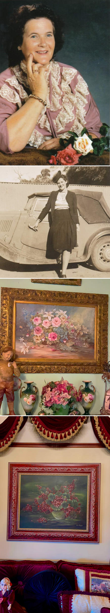 Portraits of Alice and sill life paintings