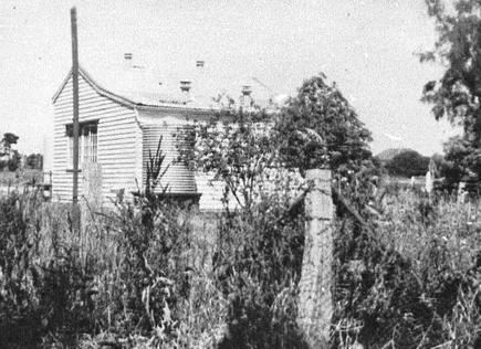 Historical view of the back of Hazelwood North School
