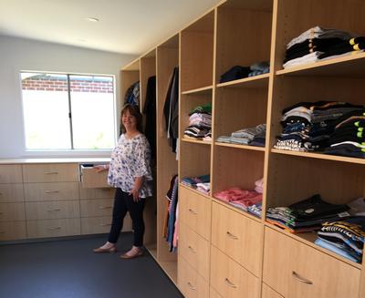 Wear House - Cupboards containing clothes