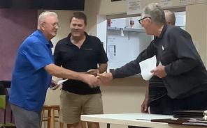 The Men’s Pairs winners - the Flanigans