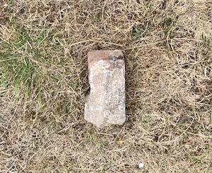Hazelwood Cemetery 202203 - brick as headstone