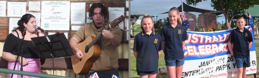 2023 Australia Day - Yinnar - performers and School Captains