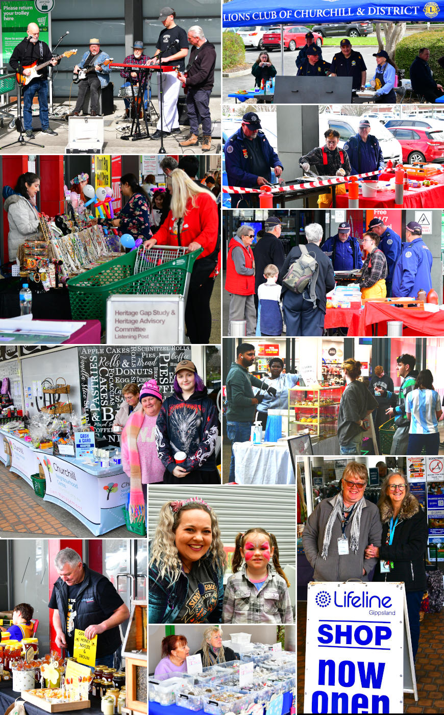 Collage of scenes from the day
