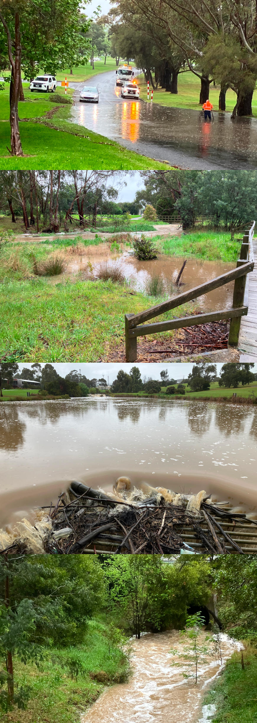 Flooding at the school crossing on Northways Road