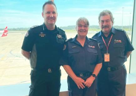 Fire Training in NT - arriving in airport terminal